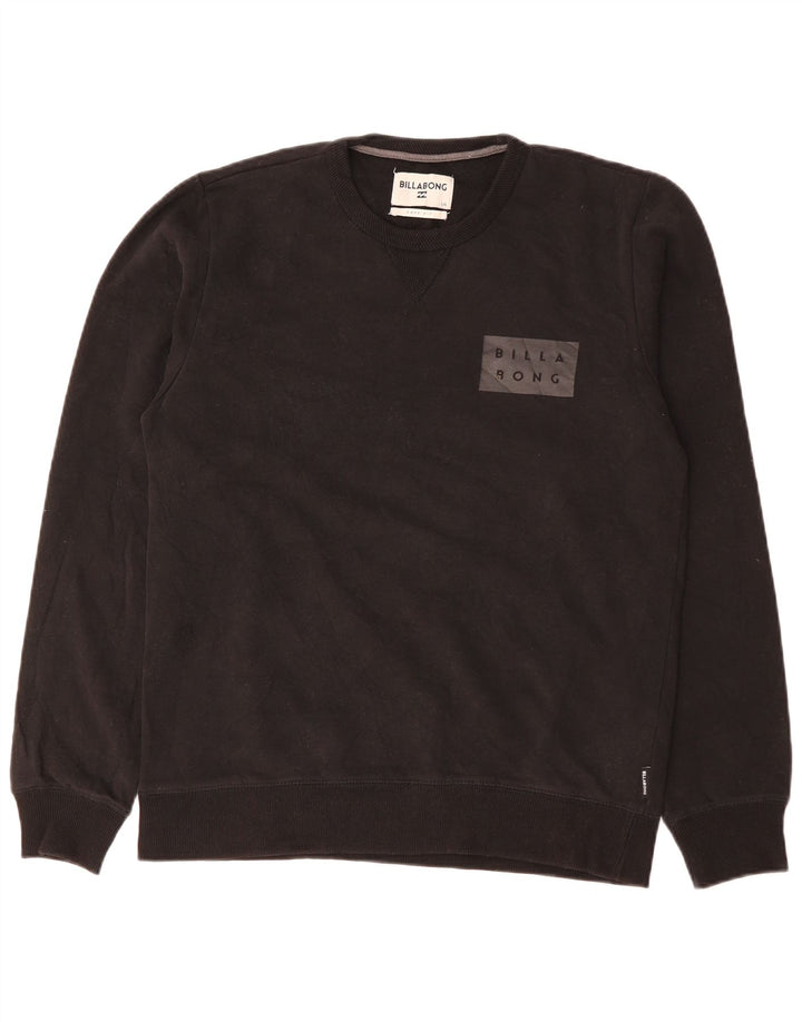 Billabong Herre Core Fit Grafisk Sweatshirt Jumper Stor Sort Bomuld