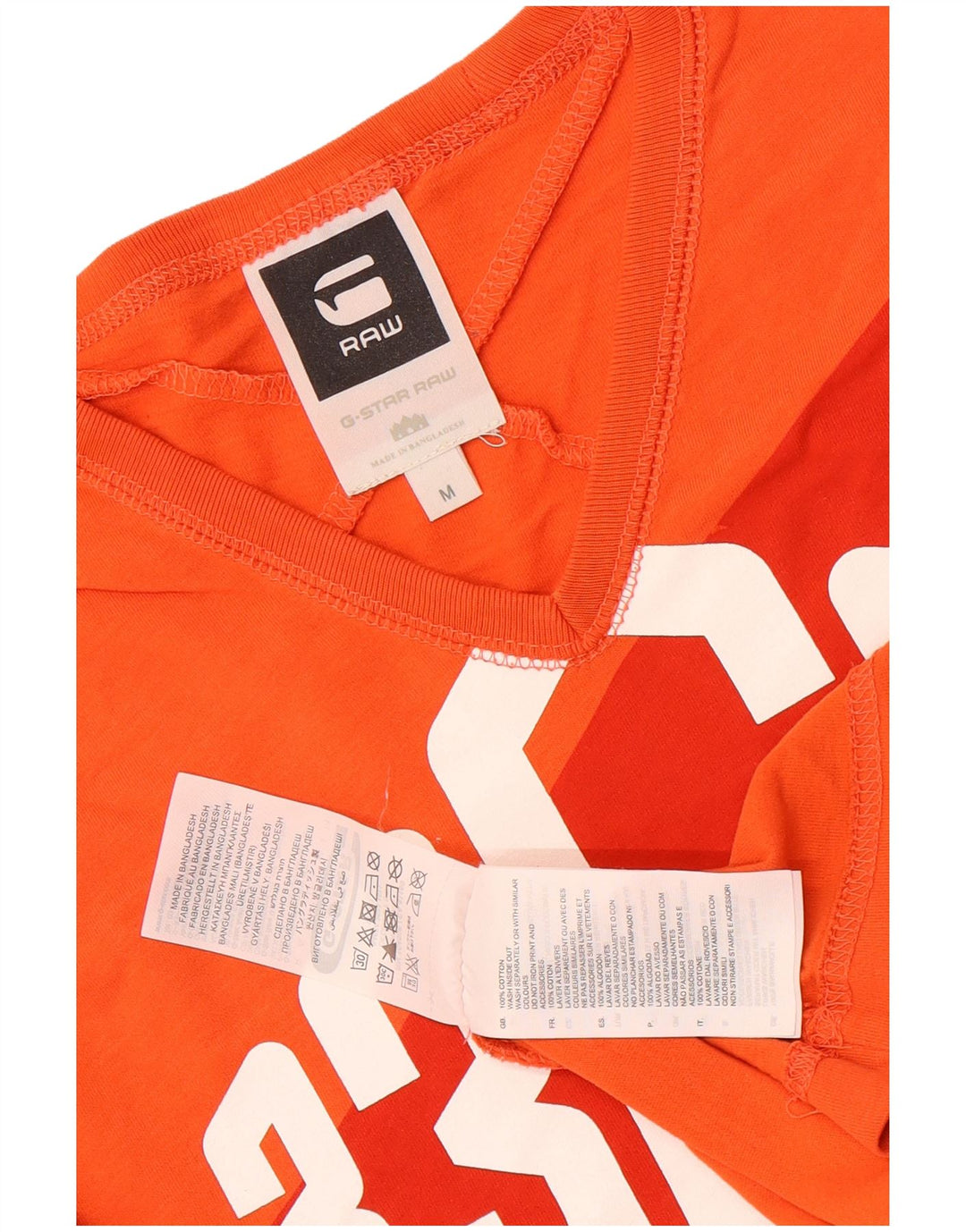 G-Star Herre grafisk T-shirt Top Medium Orange Bomuld