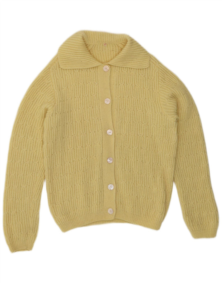 Vintage dame cardigan sweater IT 42 Medium Yellow