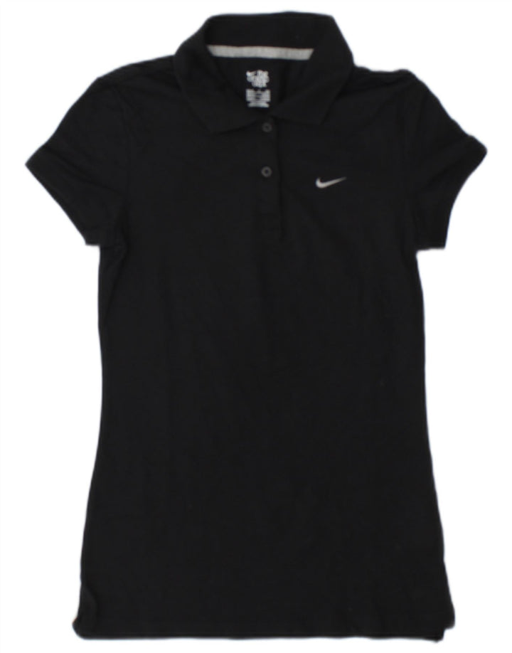 Nike Dame Polo Shirt UK 8/10 Small Black