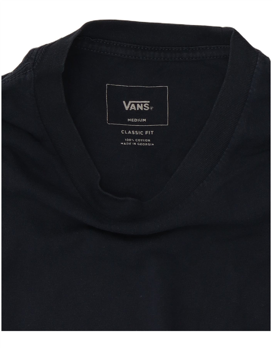 VANS Herre Classic Fit T-Shirt Top Medium Marineblå Bomuld