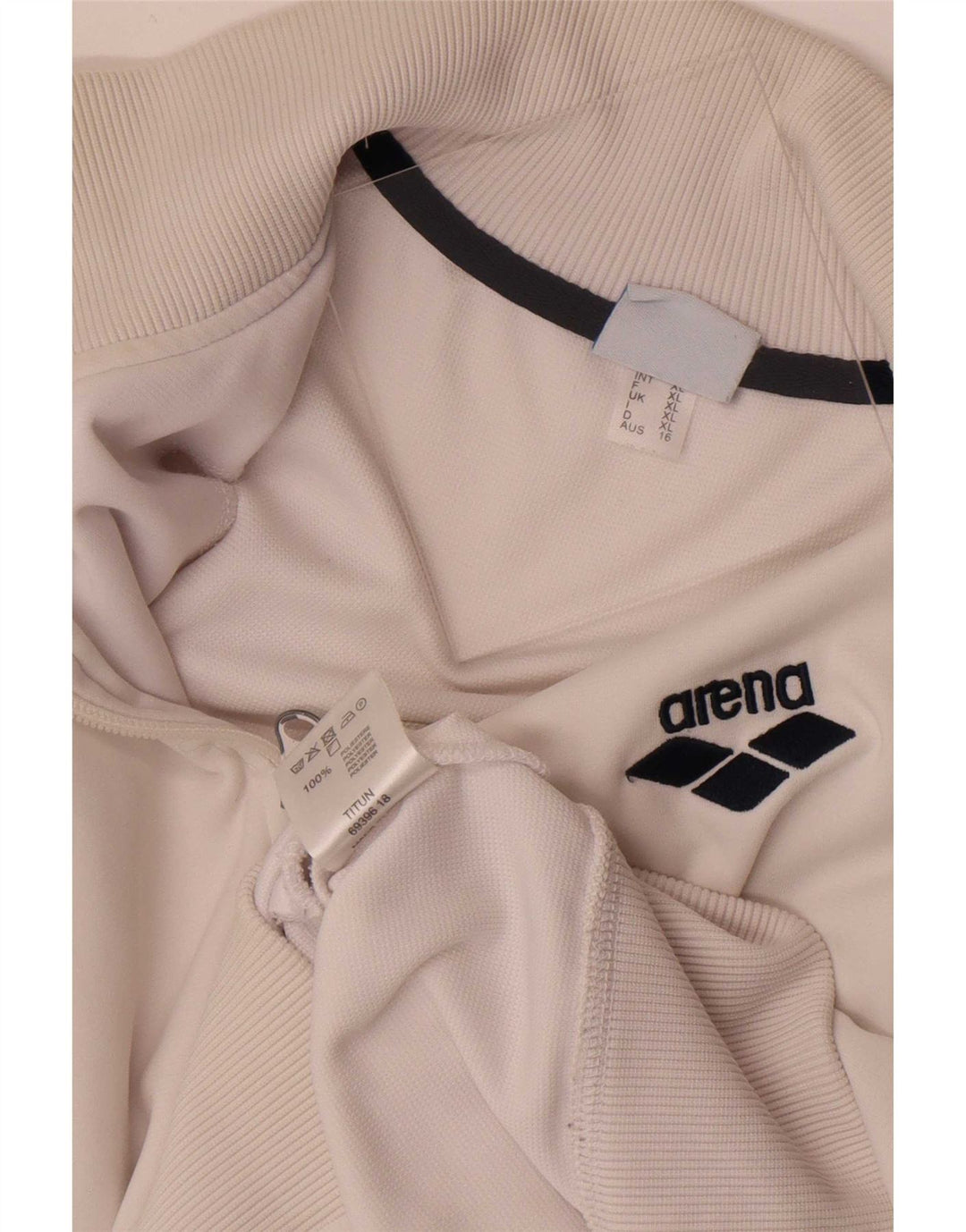 Arena Herre grafisk træningsdragt Topjakke XL Hvid Polyester
