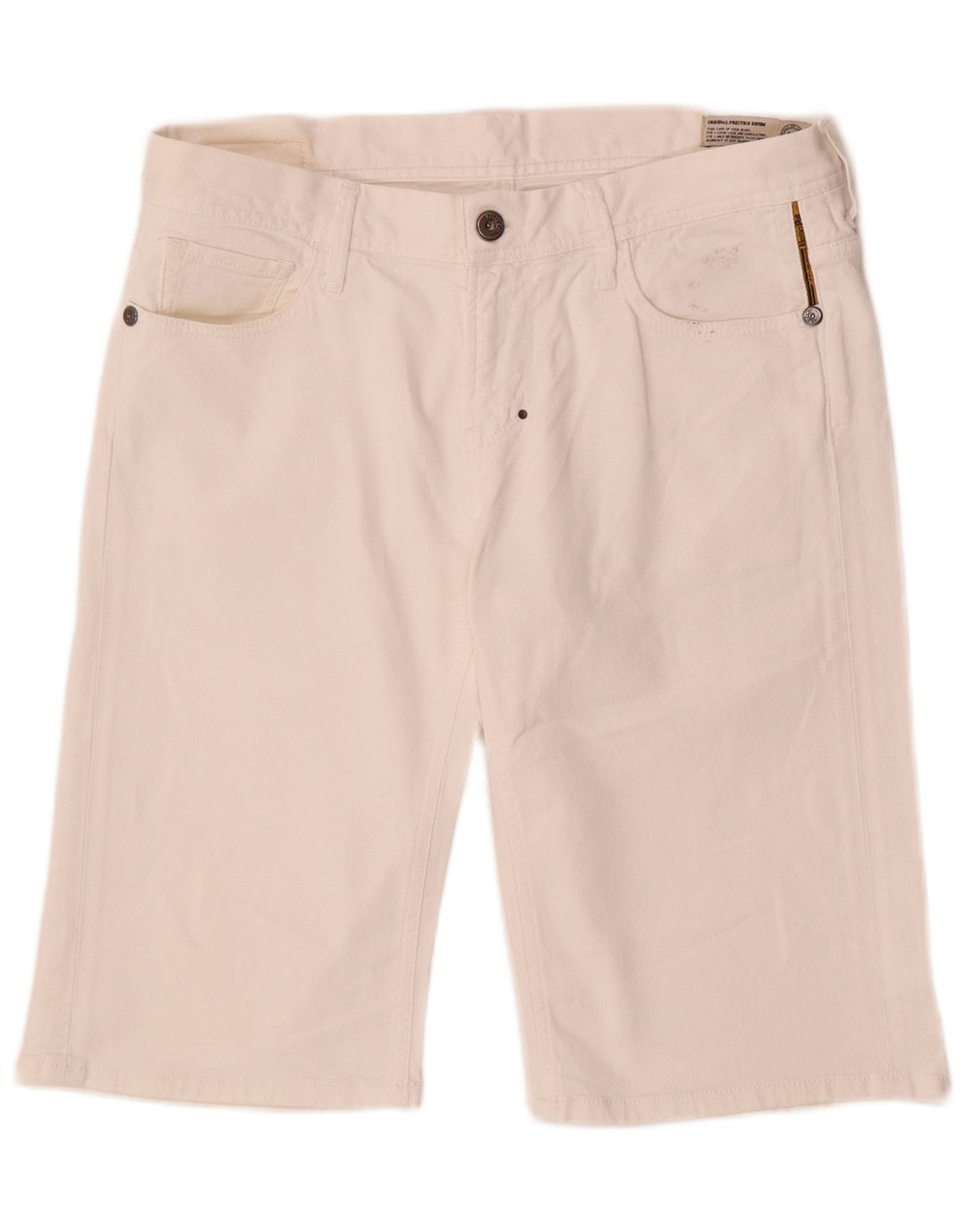 Meltin' Pot Herre Denim Shorts W34 Large White Bomuld