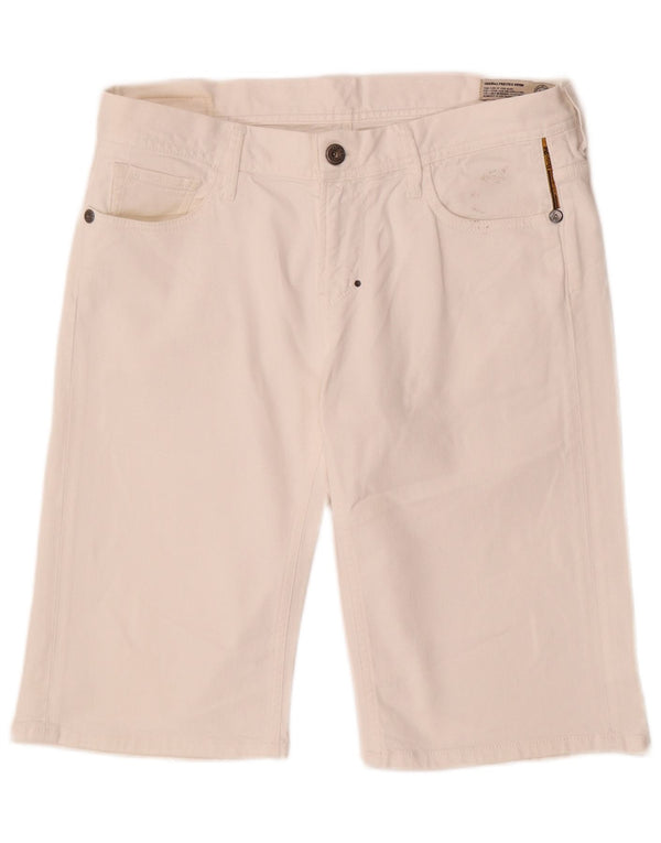 Meltin' Pot Herre Denim Shorts W34 Large White Bomuld