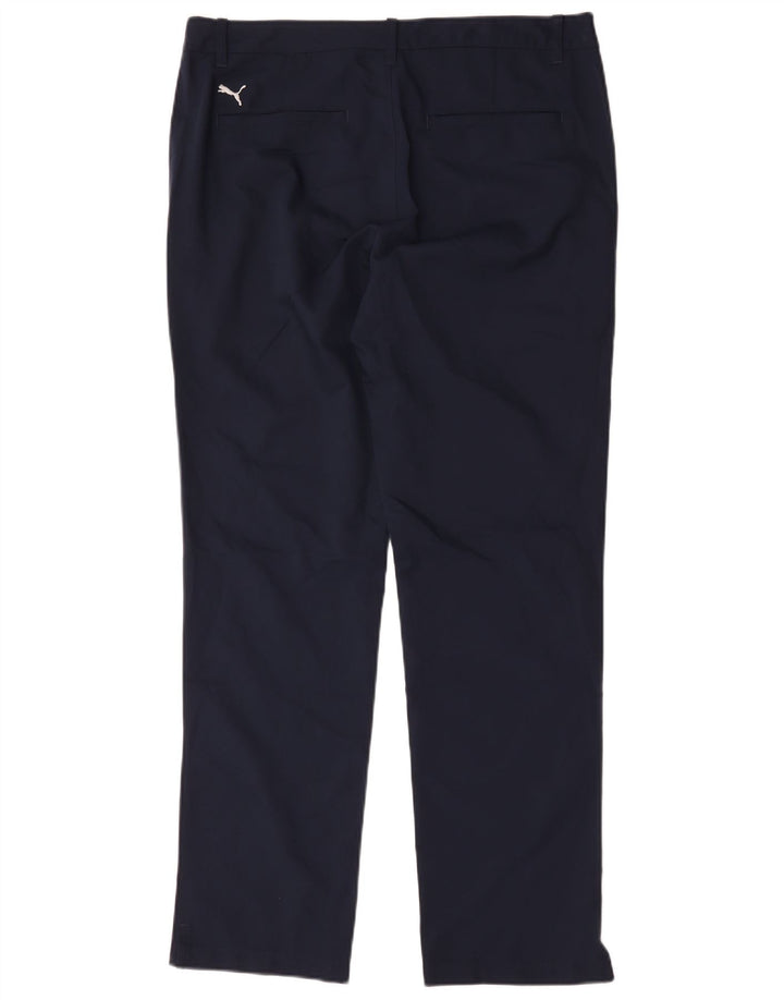 Puma Lige Chino-bukser til mænd W34 L32 Marineblå polyester