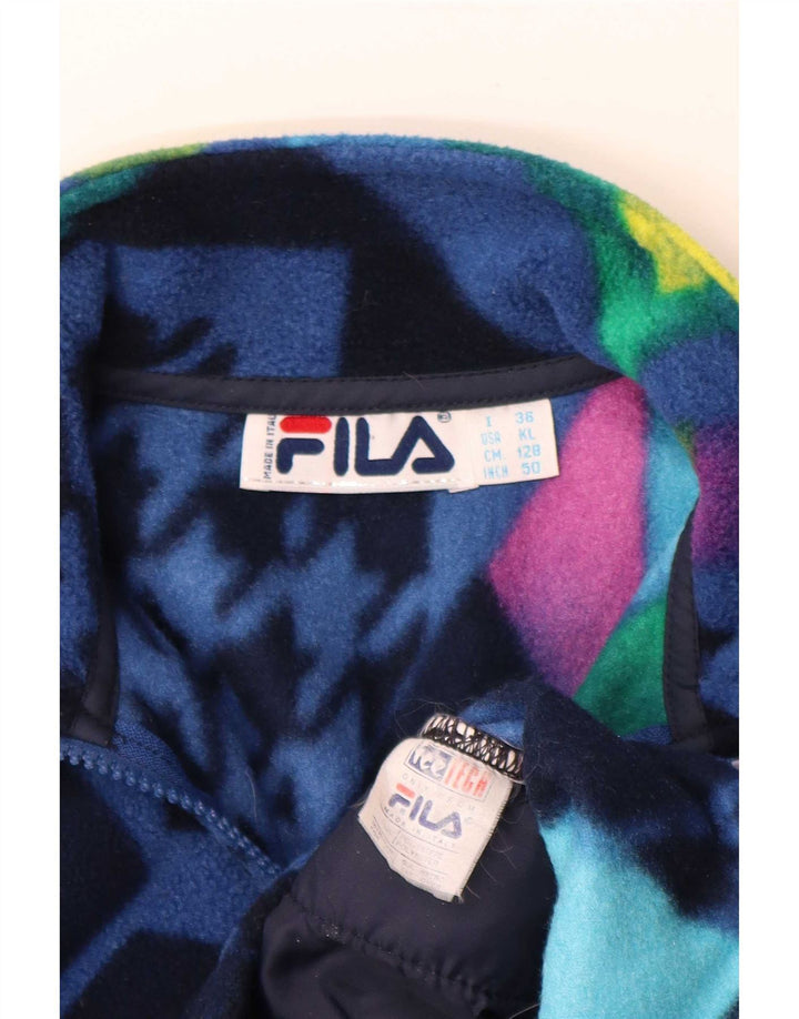 Fila Boys Fleece Jumper med lynlås 7-8 år Flerfarvet Patchwork
