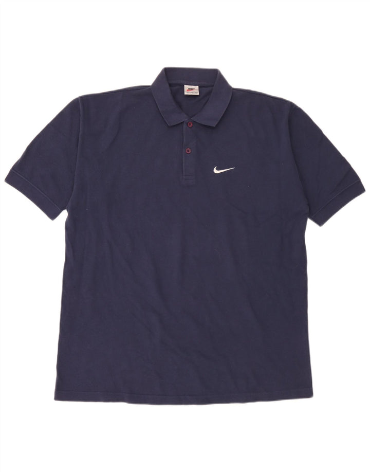 Nike herre poloshirt XL marineblå bomuld