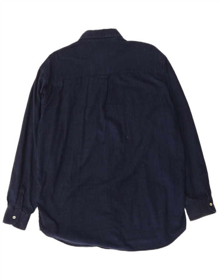 CARRERA Herre fløjlsskjorte str. 41/42 Stor marineblå bomuld