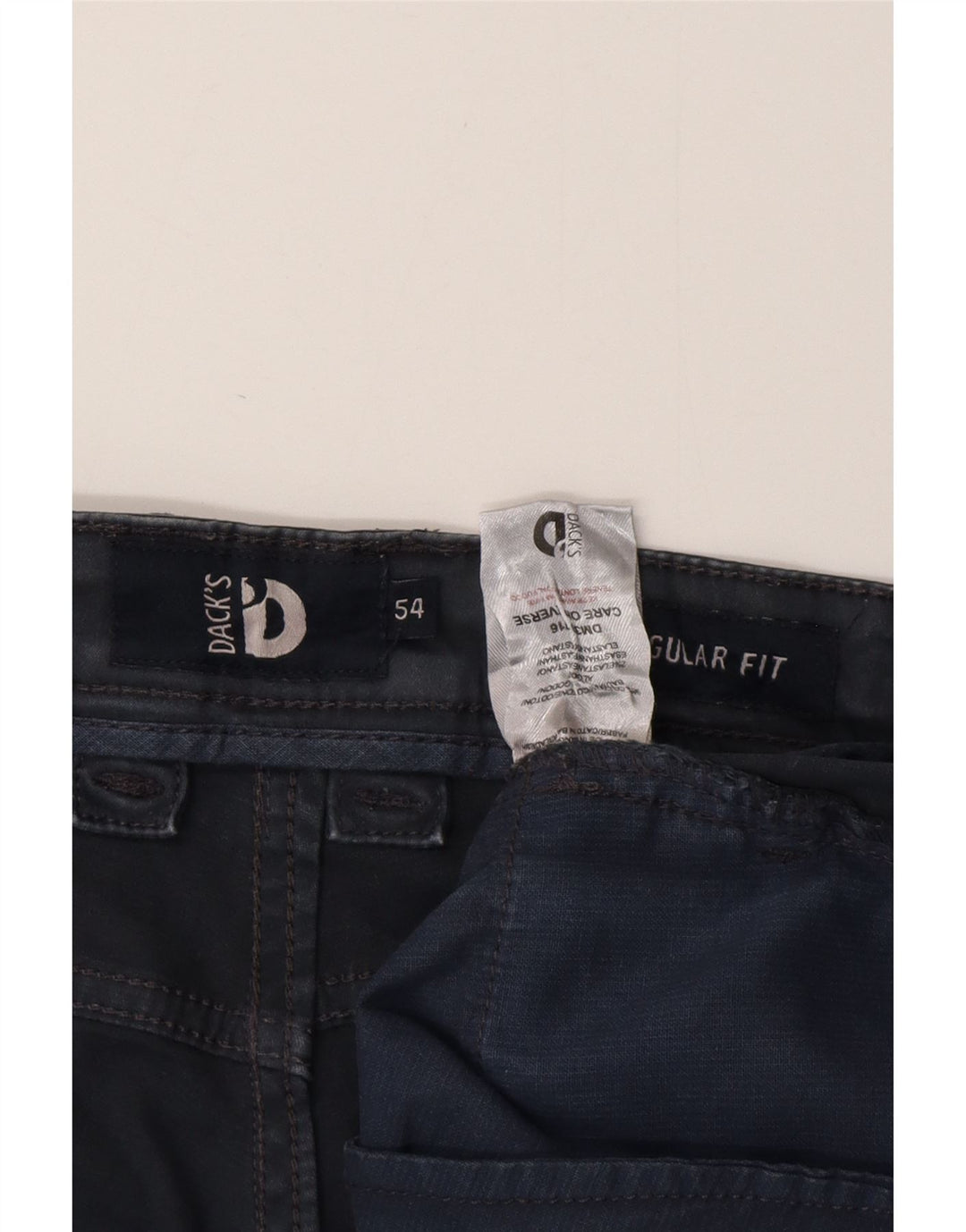 Dacks Herre Regular Fit Casual Bukser IT 54 2XL W38 L31 Grå Bomuld