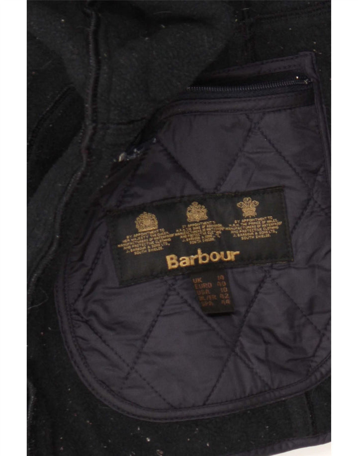 Barbour Quiltet jakke til kvinder UK 14 Large Navy Blue Colourblock