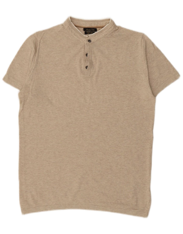 MASSIMO DUTTI Poloshirt til mænd Medium Beige Bomuld