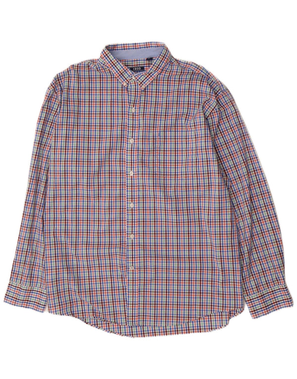 IZOD Herreskjorte 2XL Flerfarvet Gingham Bomuld