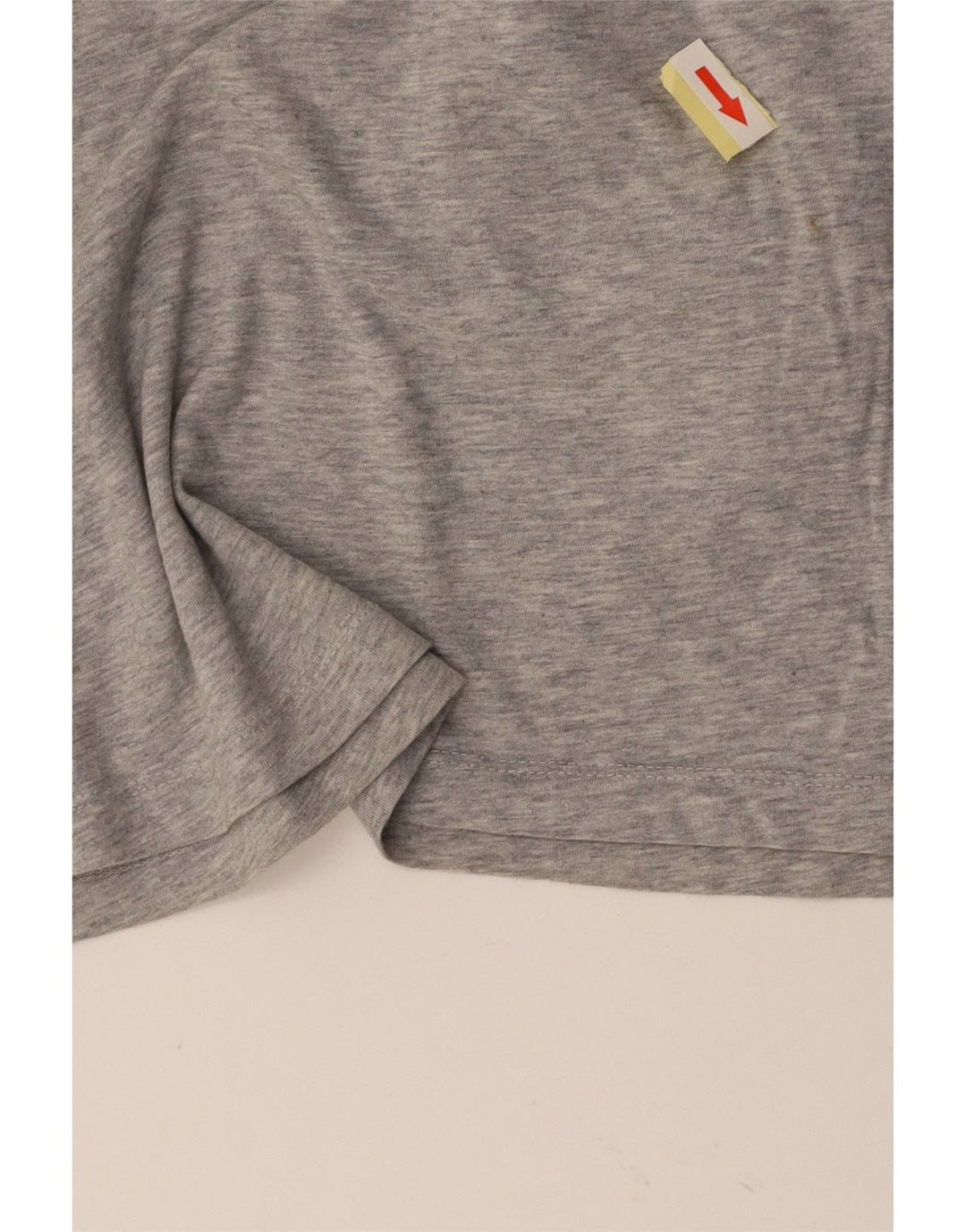 CALVIN KLEIN Dame Crop Grafisk T-Shirt Top UK 6 XS Grå Bomuld