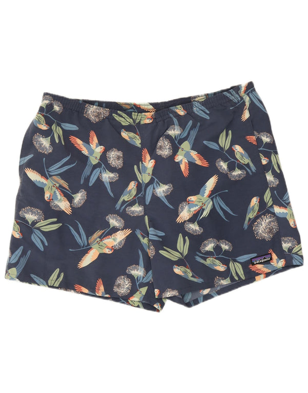 Patagonia herre badeshorts store marineblå blomster nylon