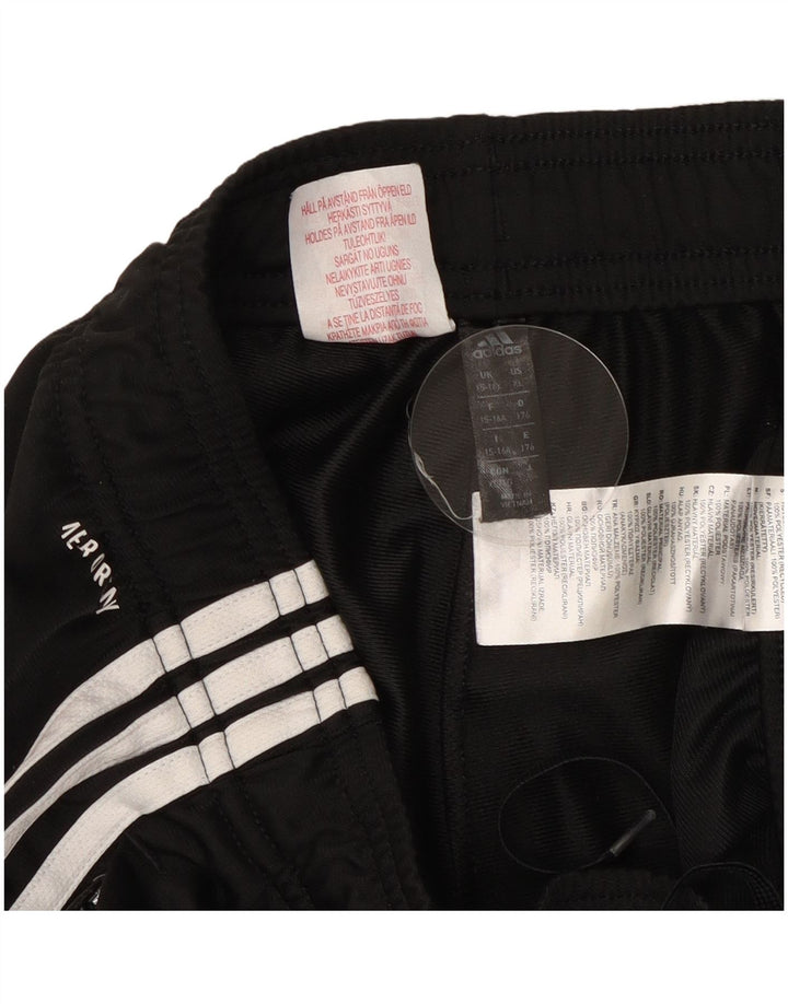 Adidas Boys Aeroready Tracksuit Bukser 15-16 år Sort Polyester