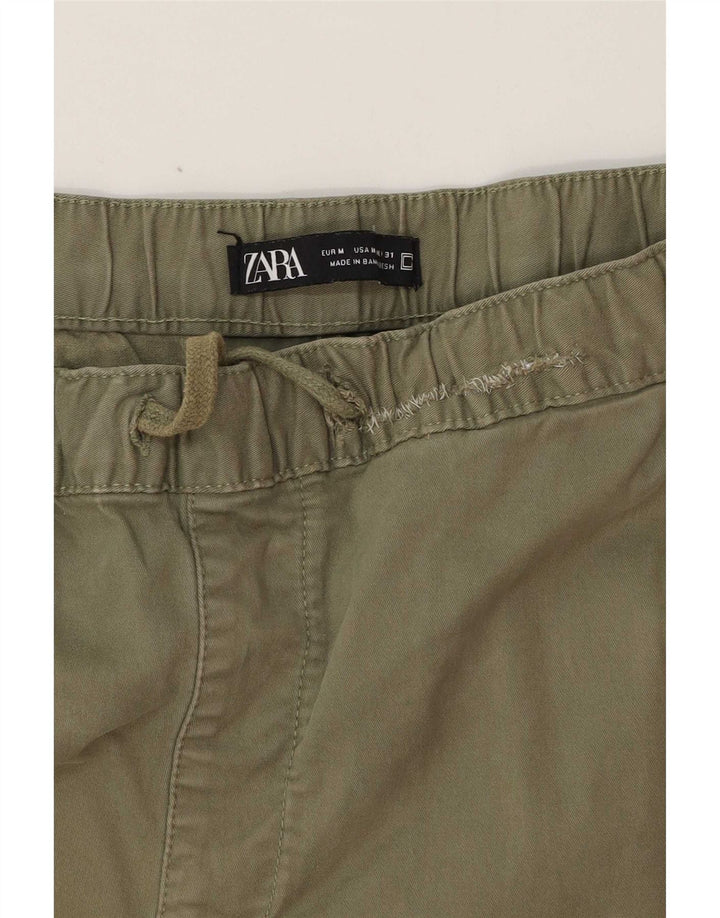 Zara Herre Joggers Cargo Bukser Medium W32 L26 Khaki