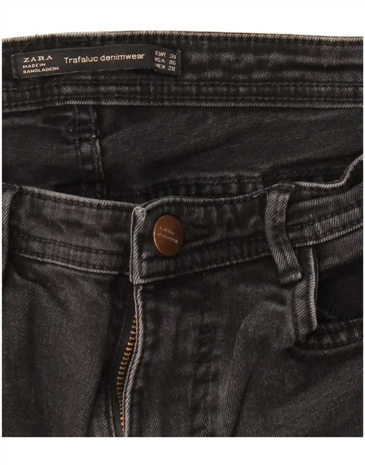 ZARA Dame Flared Jeans EU 38 Small W28 L29 Sort