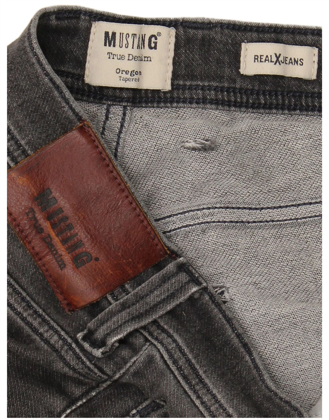 MUSTANG Herre Oregon Tapered Jeans W34 L31 Grå