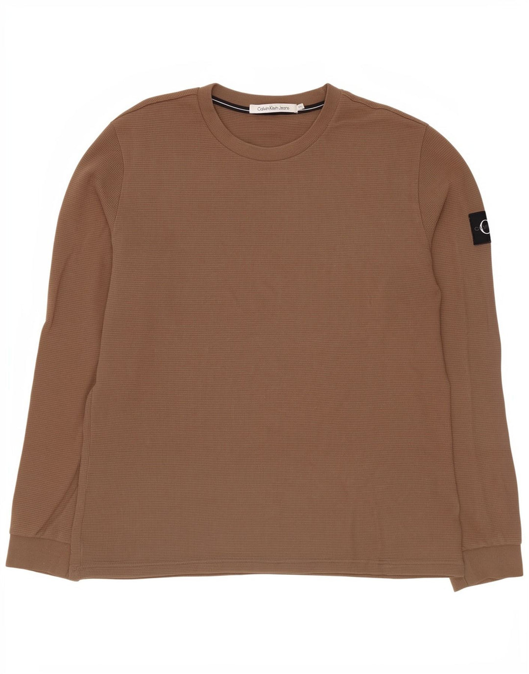 Calvin Klein Herre Top Langærmet 2XL Brun Bomuld