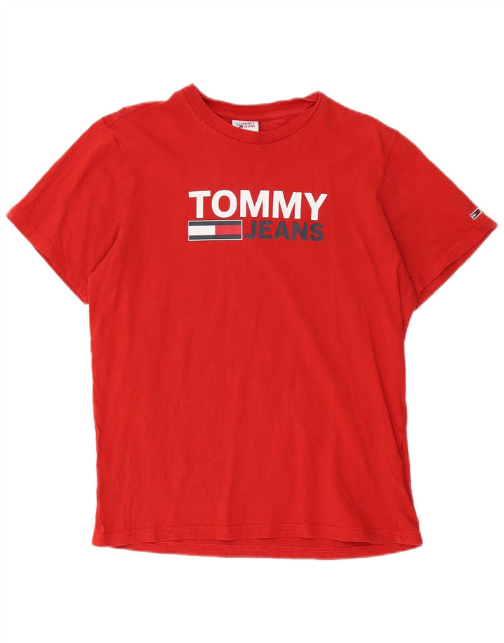 Tommy Hilfiger Herre Grafisk T-Shirt Top Lille Rød