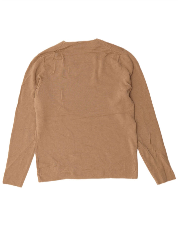 Cos Dame V-hals sweater UK 14 Medium Beige Uld