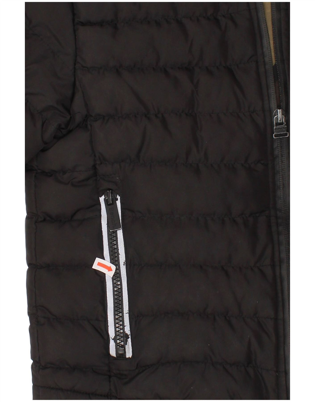 BENCH Boys Hooded Padded Jacket 5-6 Years Black Polyester