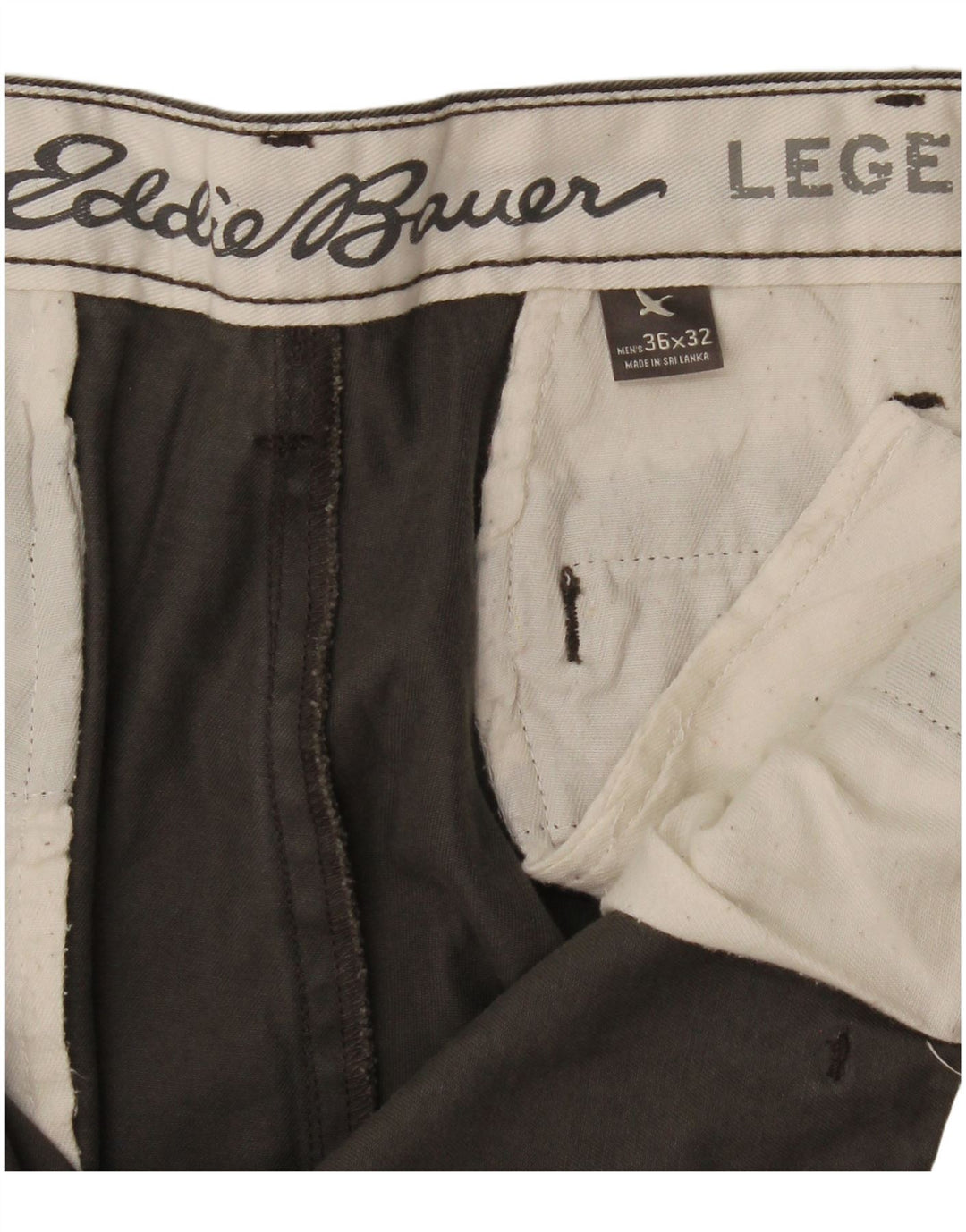 Eddie Bauer Herre Legend Lige Chinobukser W36 L32 Grå