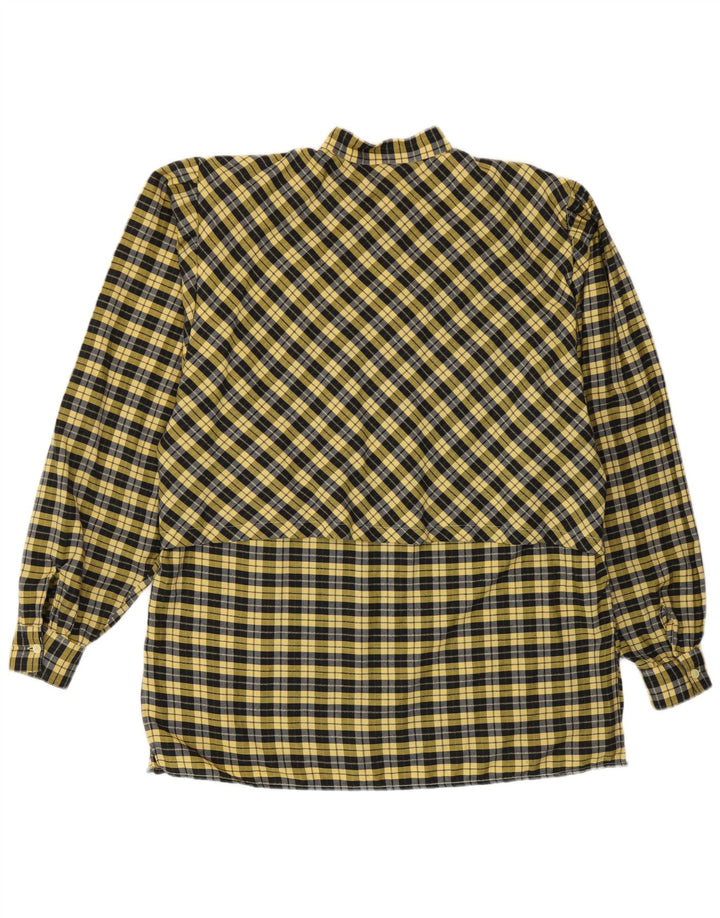 Regina Schrecker Dame Oversized skjortekjole UK 14 Medium Yellow Check