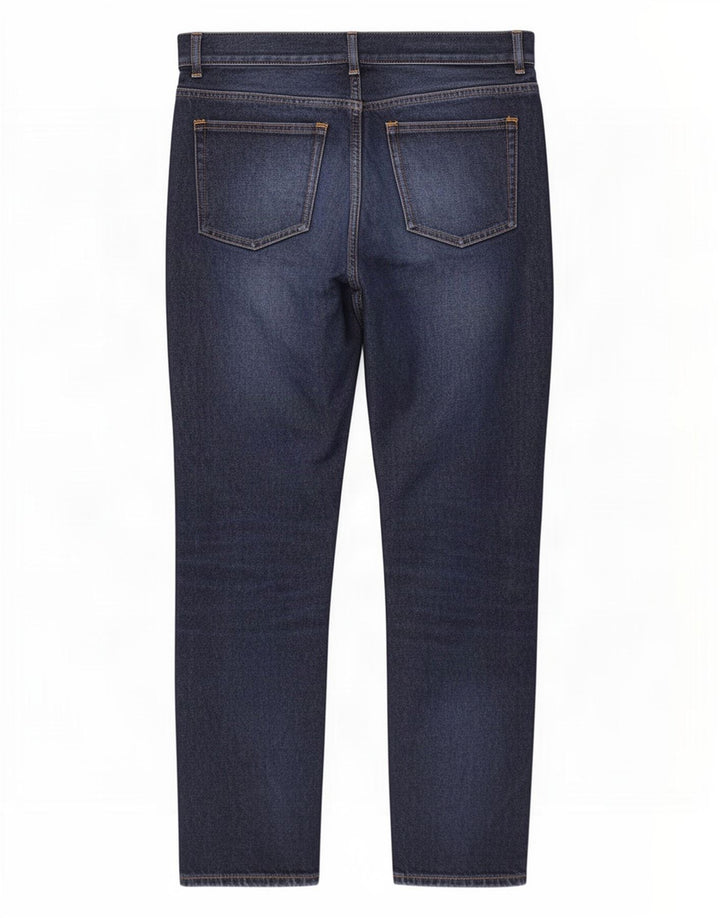 Cos Herre Regular Straight Jeans W30 L28 Marineblå Bomuld
