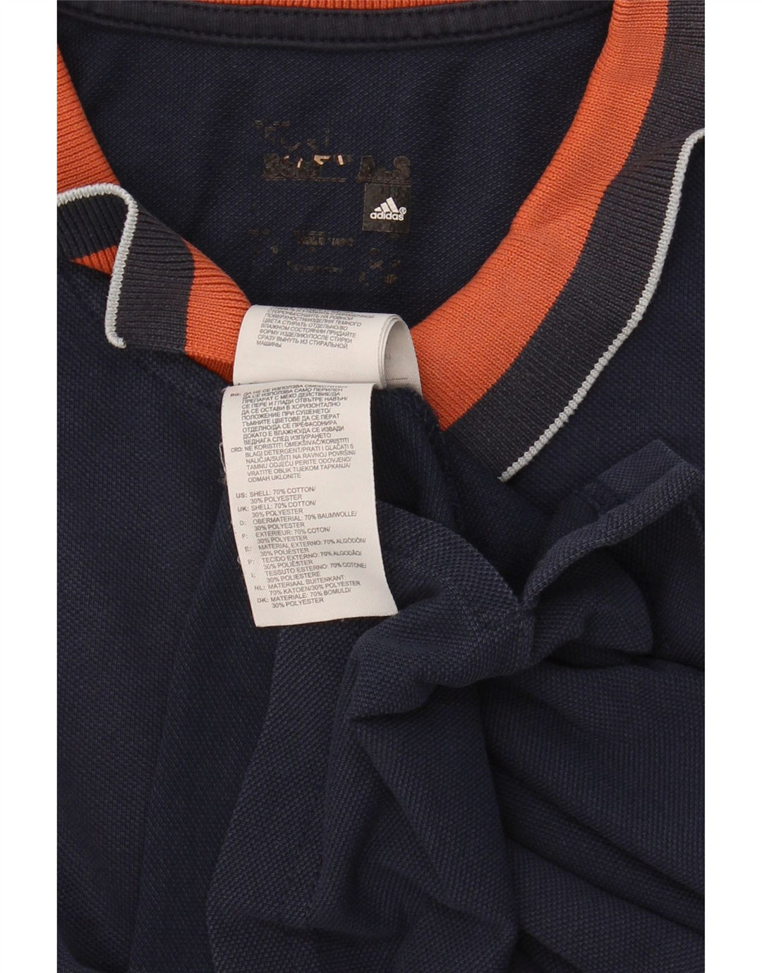 ADIDAS Mens Climalite Polo Shirt Medium Navy Blue Cotton Vintage Adidas and Second-Hand Adidas from Messina Hembry 