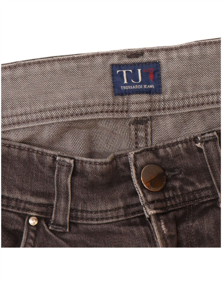 Trussardi Herre Slim Jeans W35 L32 Grå Bomuld