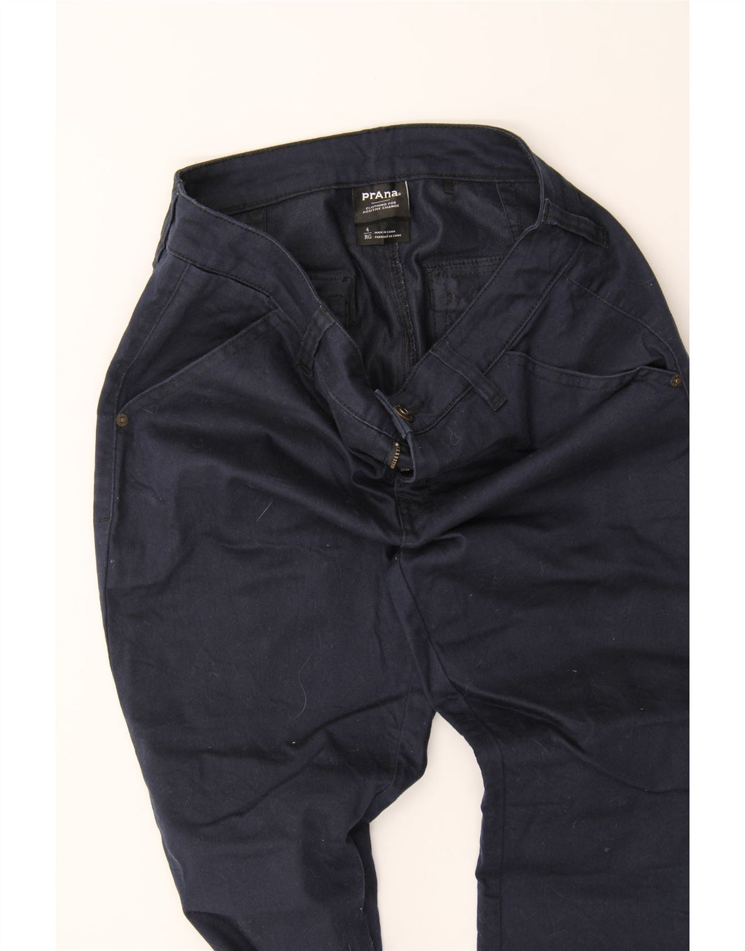 PRANA Womens Slim Jeans US 4 Small W30 L28 Navy Blue Cotton Vintage Prana and Second-Hand Prana from Messina Hembry 