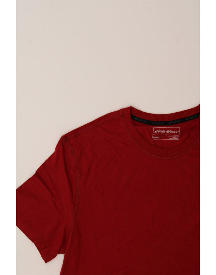 EDDIE BAUER Mens T-Shirt Top XL Red Cotton Vintage Eddie Bauer and Second-Hand Eddie Bauer from Messina Hembry 