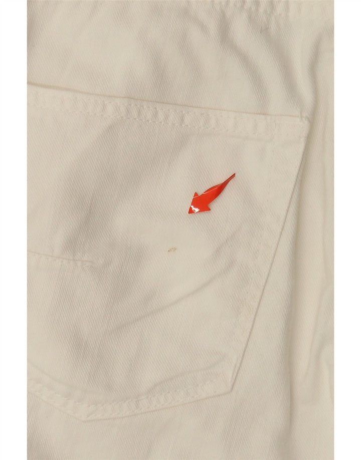 BENETTON Womens Denim Shorts W33 Large  White