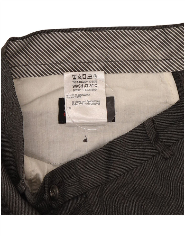Marks & Spencer Straight Suit Bukser til mænd W34 L33 Grå polyester