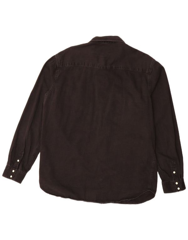 Zara Herre Relaxed Fit denimskjorte 2XL sort bomuld