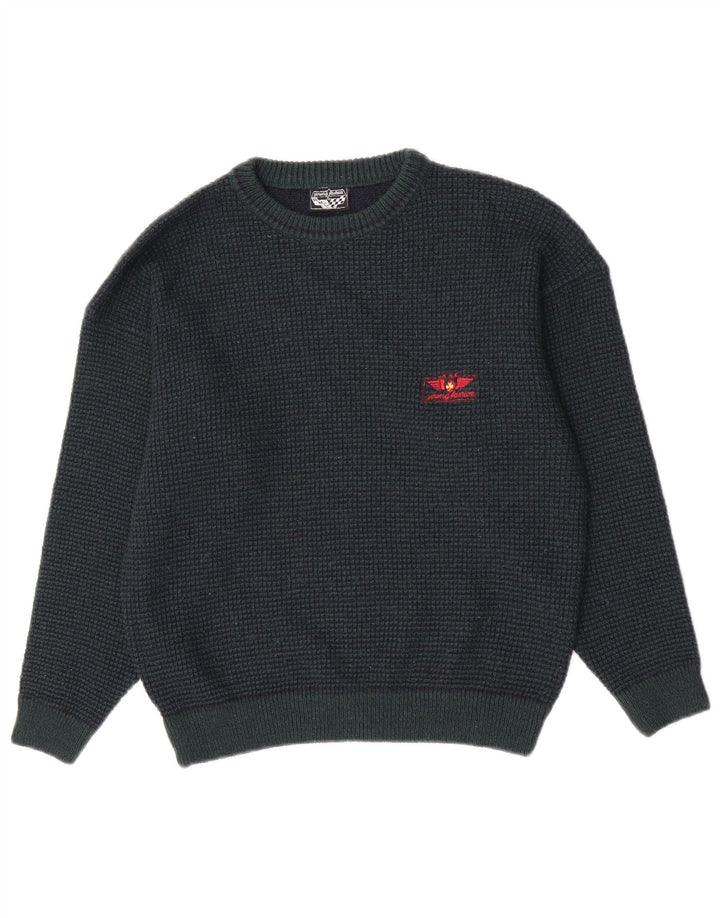 Vintage Herre Crew Neck Jumper Sweater IT 48 Small Green