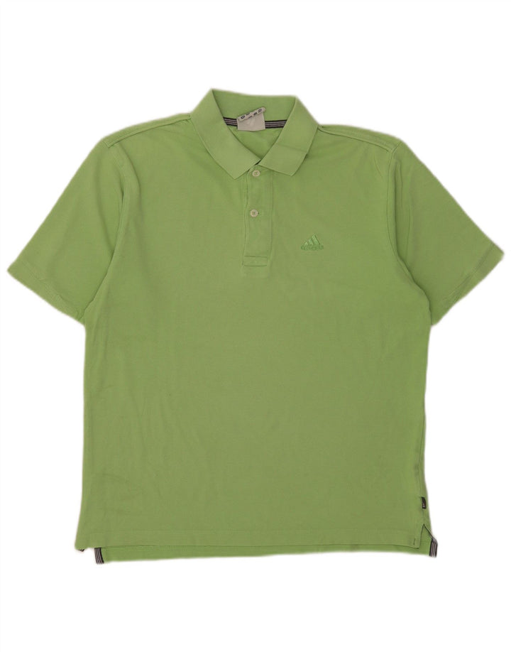 Adidas Polo Shirt til mænd, lille grøn bomuld