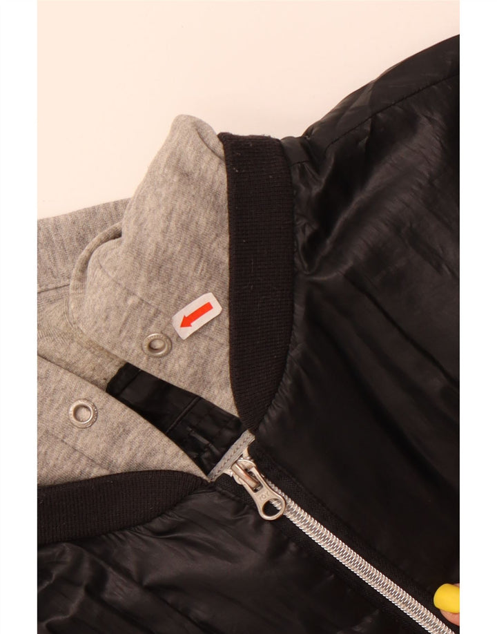 Champion Womens Hooded Bomber Jacket UK 18 XL Sort Polyester