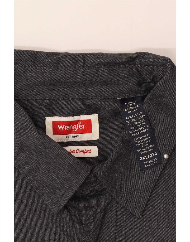 Wrangler herreskjorte 2XL grå bomuld
