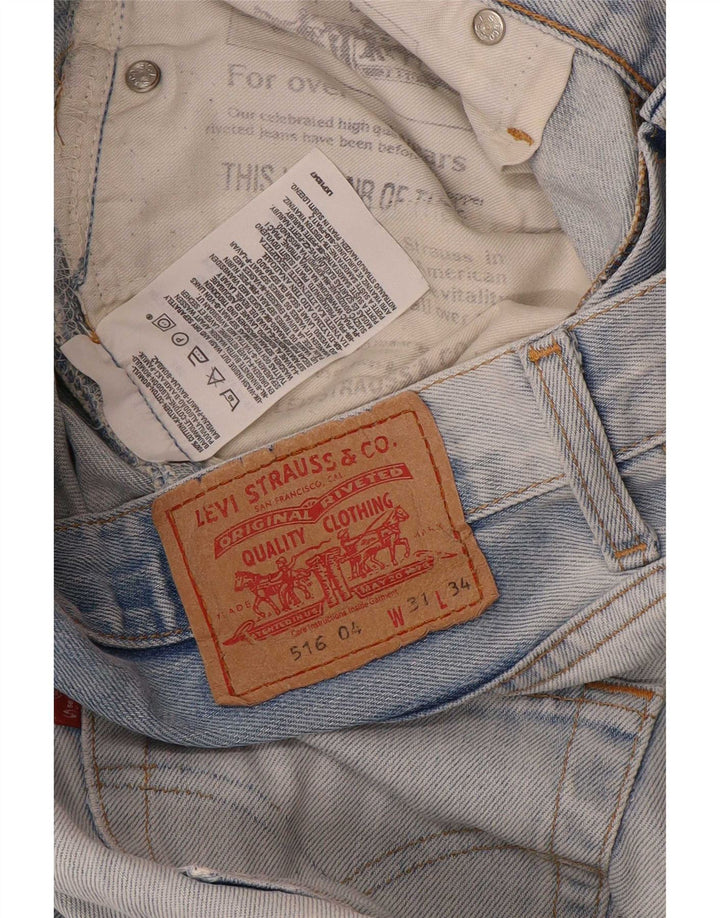 Levi's Herre 516 Straight Jeans W31 L31 Blå Bomuld