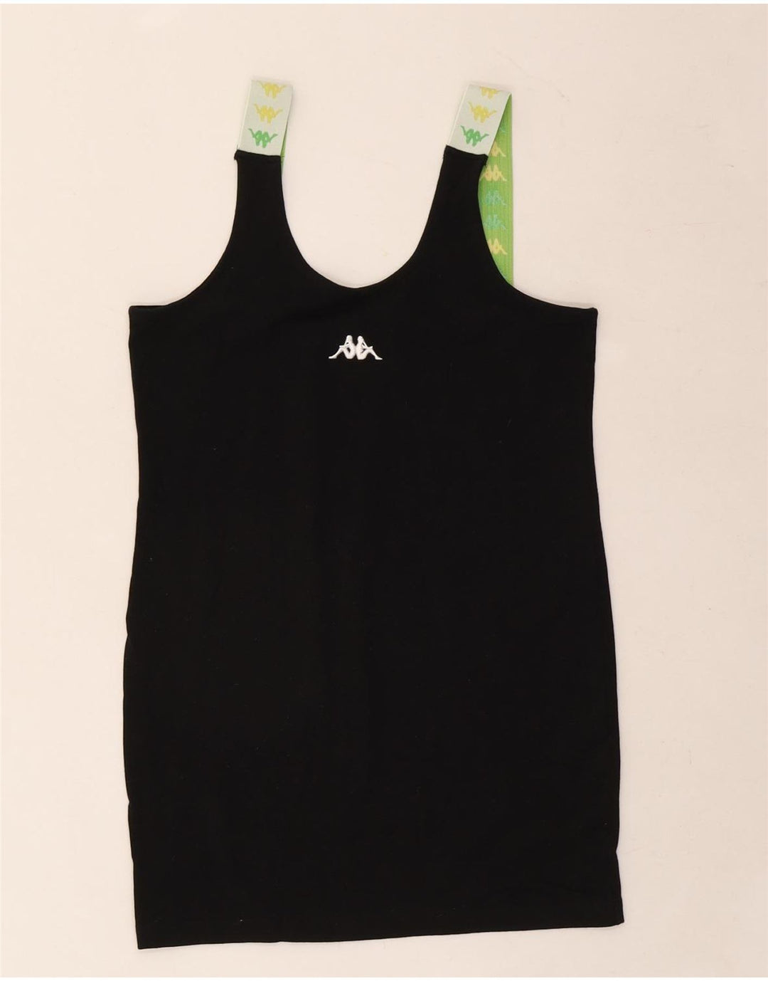 KAPPA Girls Graphic Sleeveless T-Shirt Dress 15-16 Years Black Colourblock Vintage Kappa and Second-Hand Kappa from Messina Hembry 