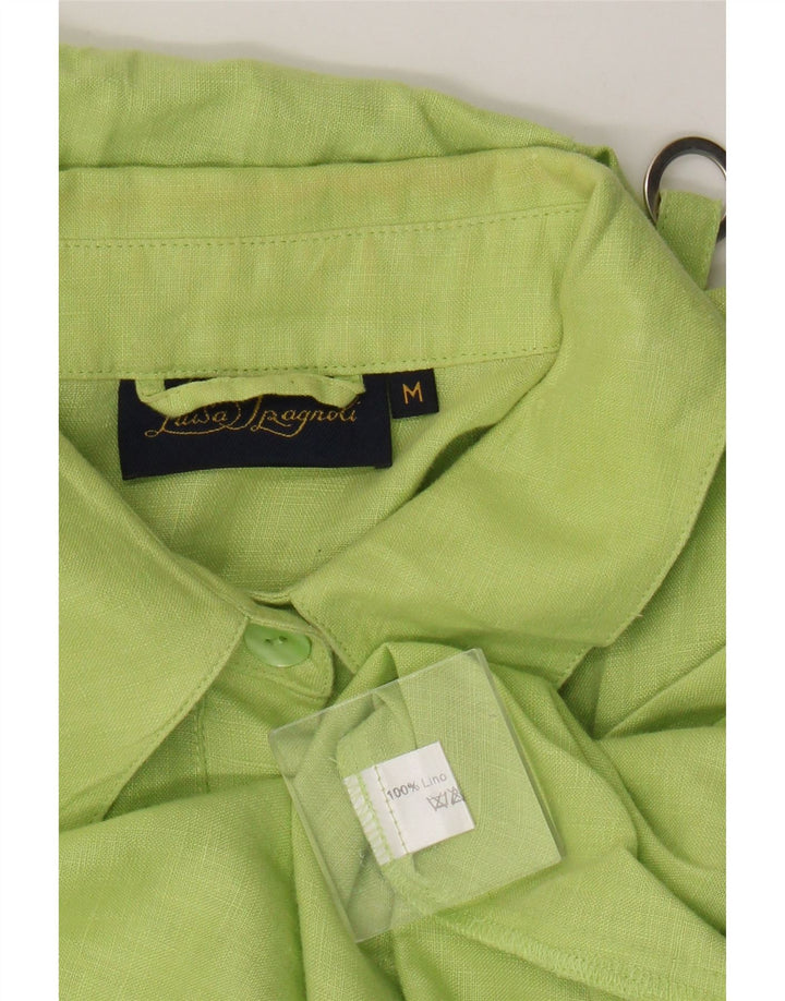 Luisa Spagnoli Dameskjorte UK 14 Medium Green Linen