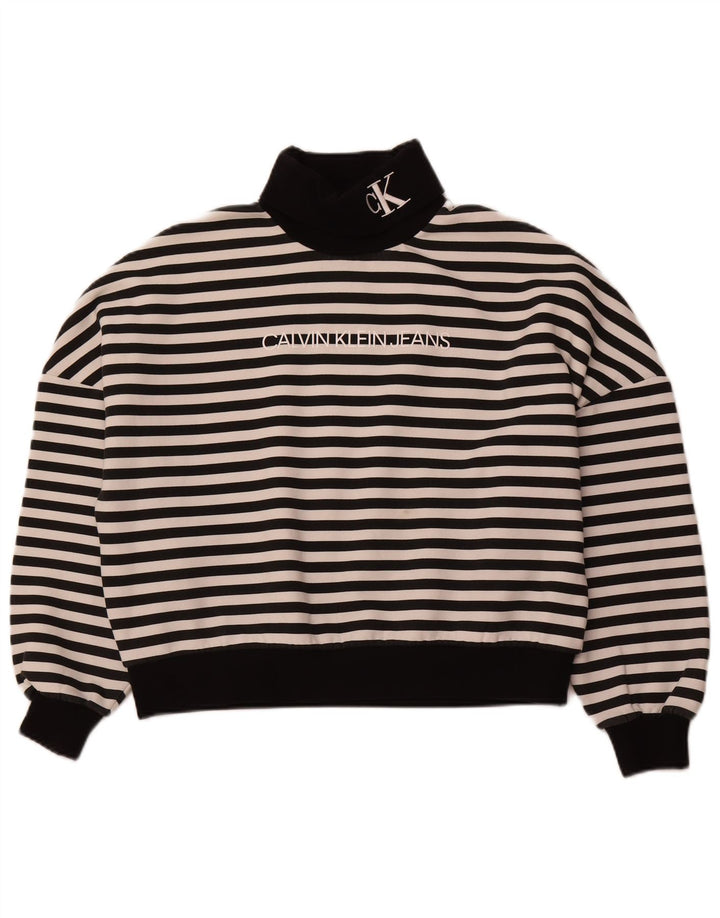 CALVIN KLEIN JEANS Dame Oversized Sweatshirt Jumper UK 14 Large Sort