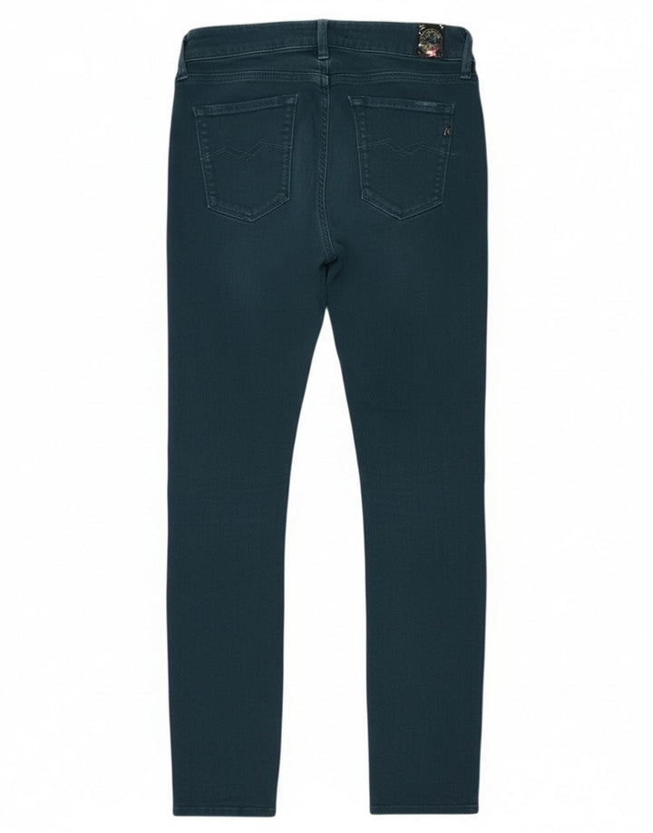 Replay Dame Luz Slim Jeans W25 L27 Blå Bomuld