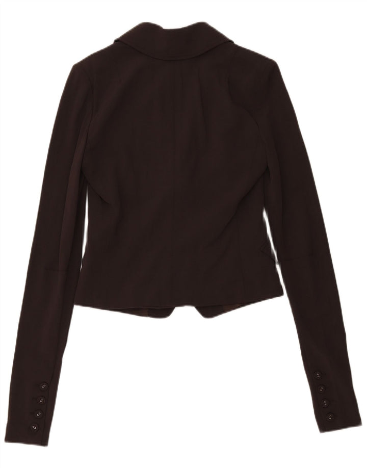Patrizia Pepe Dame 2 Buttons Crop Blazer Jacket IT 44 Medium Brun Uld