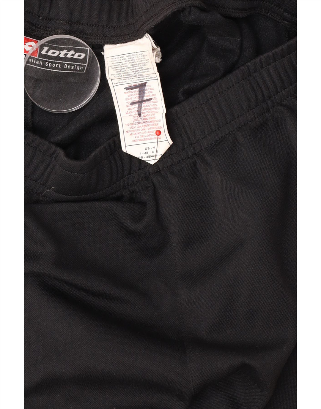 LOTTO Herre grafiske sportsshorts UK 38/40 Medium Sort Polyester