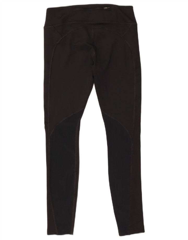 NIKE Womens Dri Fit Crop Leggings UK 12 Medium Black Polyester