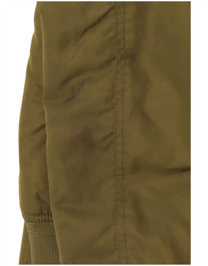 ZARA Herre Adventure Graphic Flight Aviator Jacket UK 40 Large Green Nylon