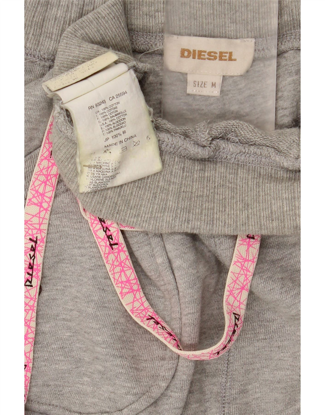 Diesel Dame træningsdragt Bukser Joggers UK 14 Medium Grey Bomuld